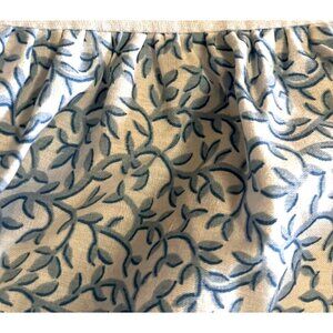 Vintage Floral Blue & White Full Size Dust Ruffle Bed Skirt 100% Cotton Garden